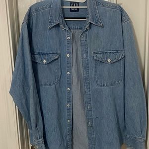 GAP Blue Casual Button Down Shirt Relaxed Fit